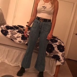 High waisted flare jeans